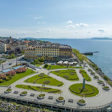 נוישאטל Beau Rivage Hotel מראה חיצוני תמונה Aerial view of the square